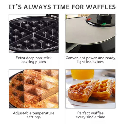 Easy Use Non-Stick Belgian Waffle Maker