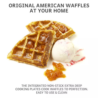 Easy Use Non-Stick Belgian Waffle Maker