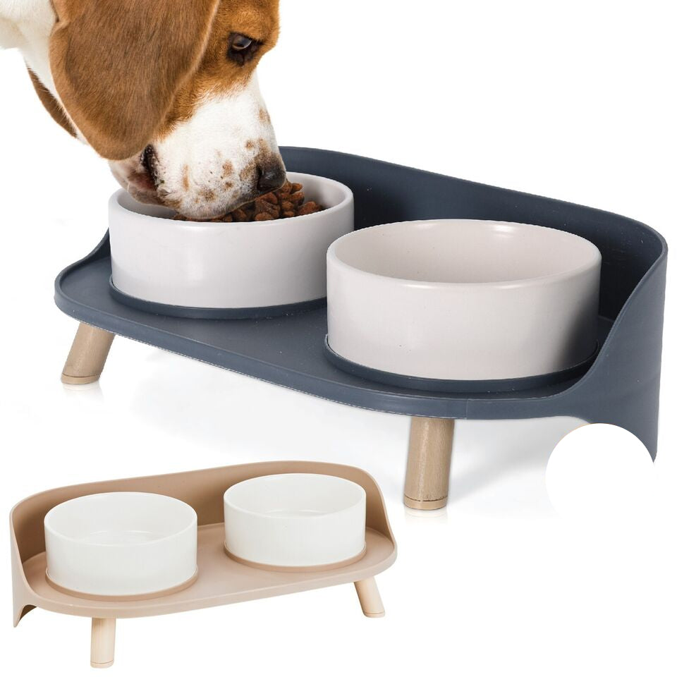 Tall Adjustable Dog Feeder with Anti-Slip Base - Fesara