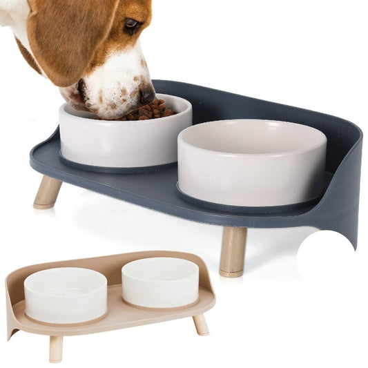 Tall Adjustable Dog Feeder with Anti-Slip Base - Fesara
