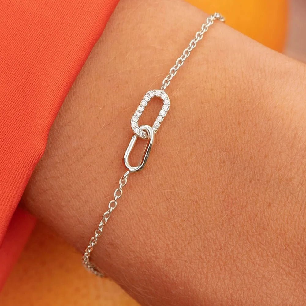 Elegant Sterling Silver Diamond Accent Bangle