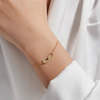Elegant Sterling Silver Diamond Accent Bangle - Fesara