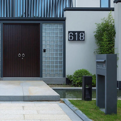Solar Powered House Number Sign - Eco Friendly Modern