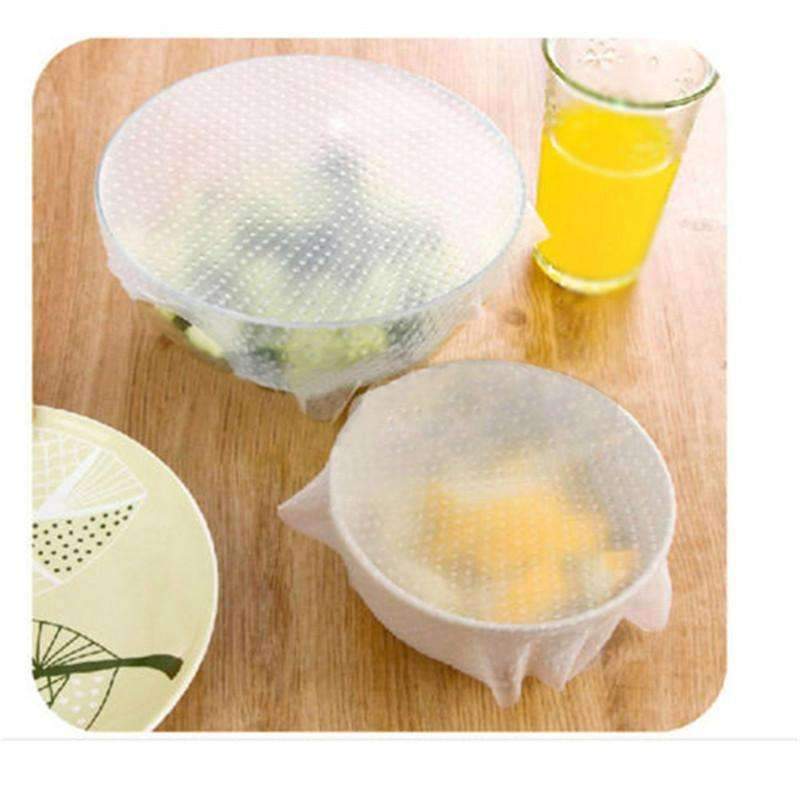 Fresh Food Storage Silicone Covers 4 Pack Set