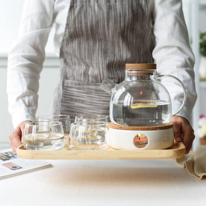 Modern Clear Glass Teapot Set