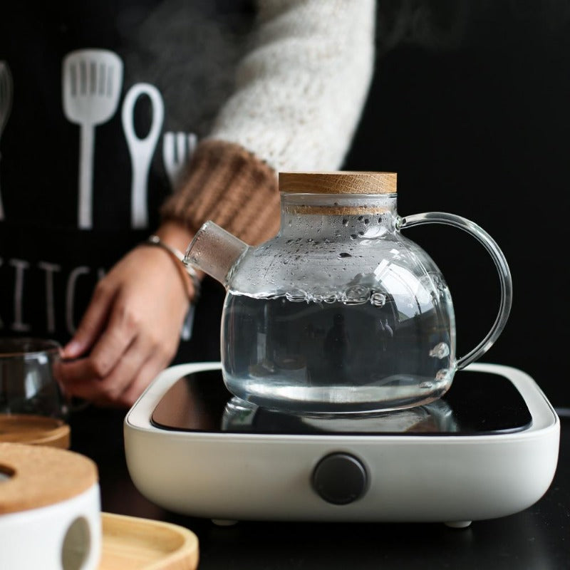 Modern Clear Glass Teapot Set