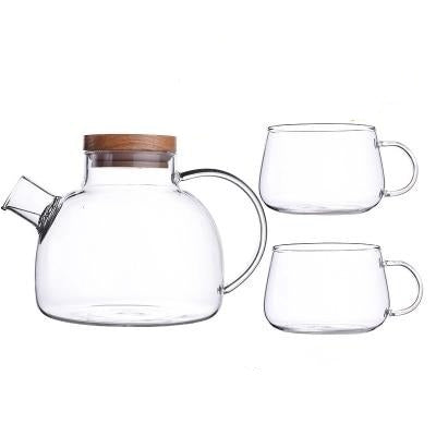 Modern Clear Glass Teapot Set