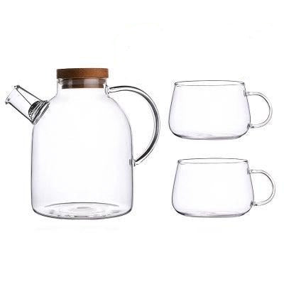 Modern Clear Glass Teapot Set