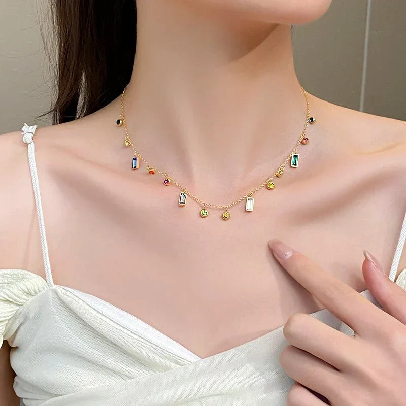 Delicate Sparkle Crystal Choker Necklace