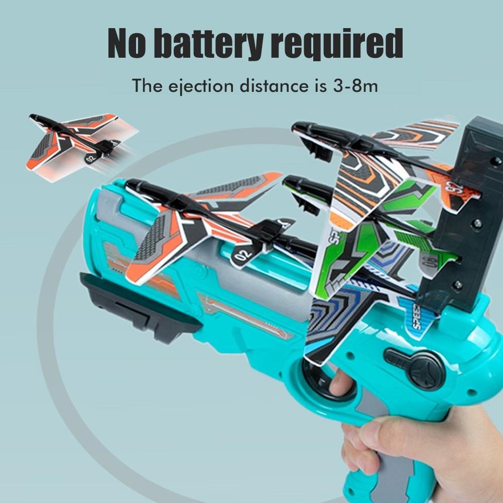 Action Toy Plane with Glider and Launcher for Kids