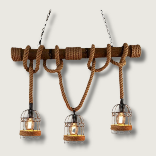 Vintage Wood Pendant Lamp - Fesara