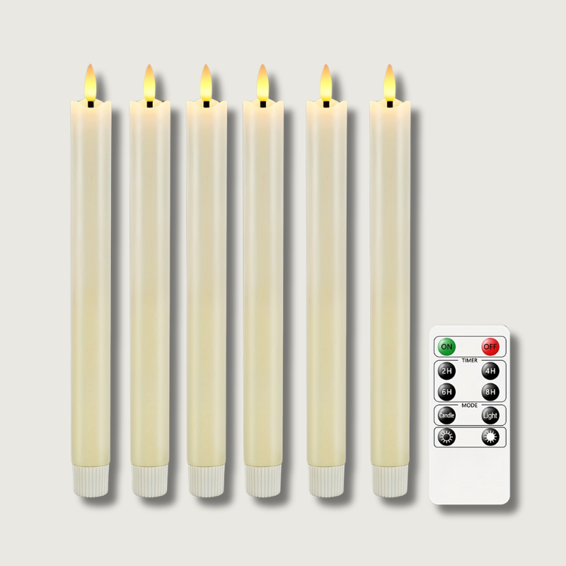 Premium LED Taper Candles with Remote Control - Fesara