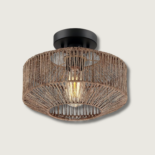 Rustic Metal Hanging Lamp - Fesara