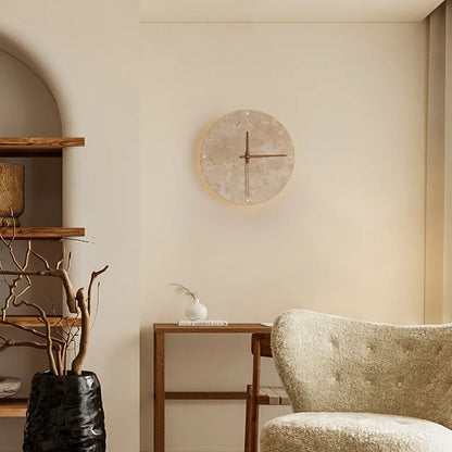 Modern Wall Light with Clock for Home Decor - Fesara