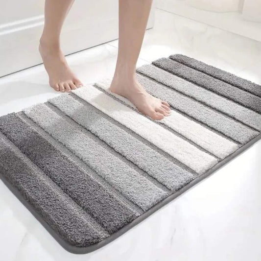 Soft Stripe Bathroom Floor Mat - Fesara