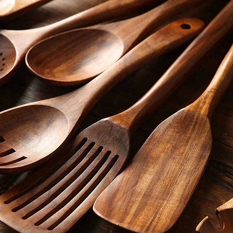 Premium Teak Kitchen Utensils for Gourmet Cooking