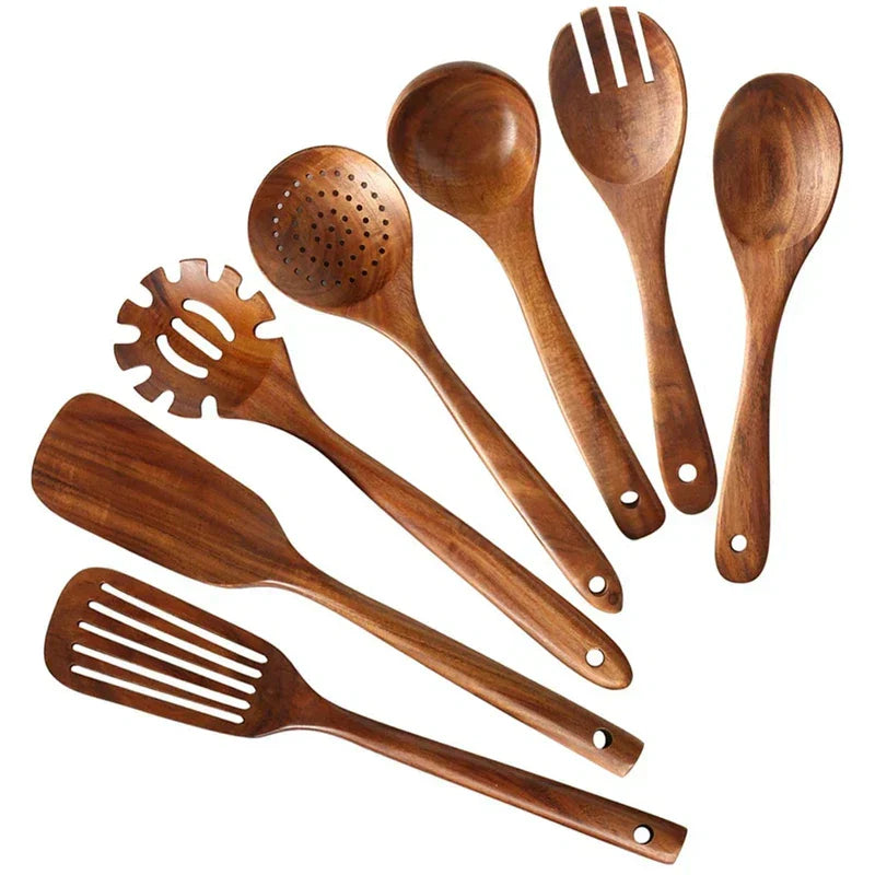 Premium Teak Kitchen Utensils for Gourmet Cooking