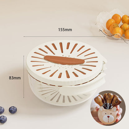 Collapsible Laundry Basket with Swivel Top Lid