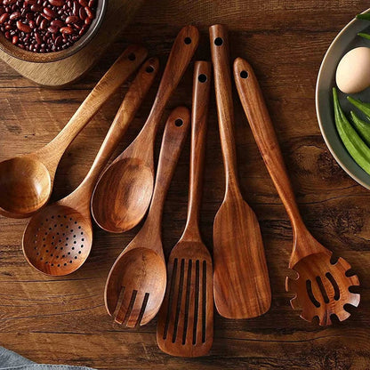 Premium Teak Kitchen Utensils for Gourmet Cooking