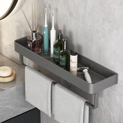 Sleek White Bathroom Shelf