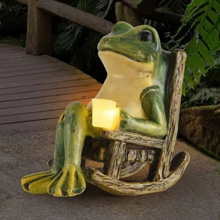 Solar Powered Outdoor Garden Light Statue