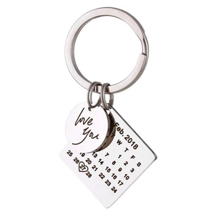 Mini Daily Calendar Keychain