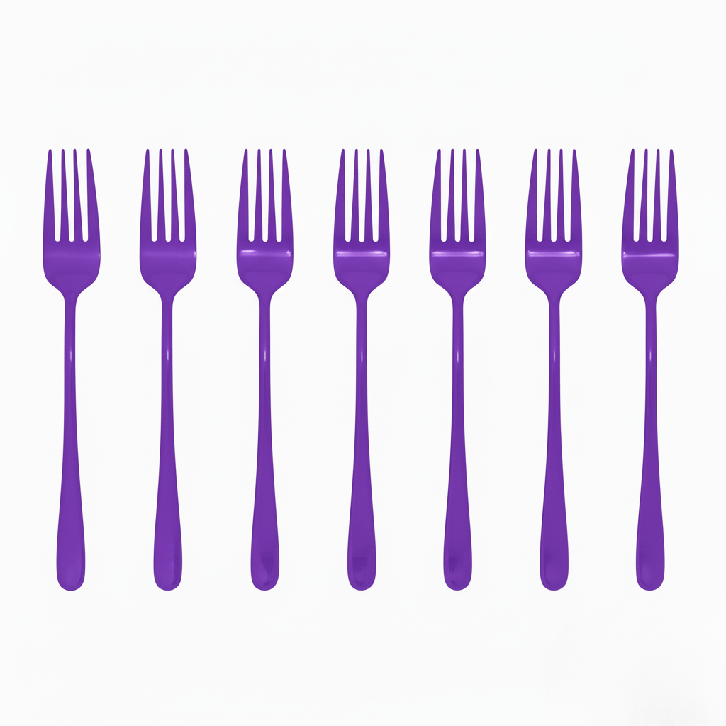 Luxurious Silver Coated Stainless Steel Dinner Fork