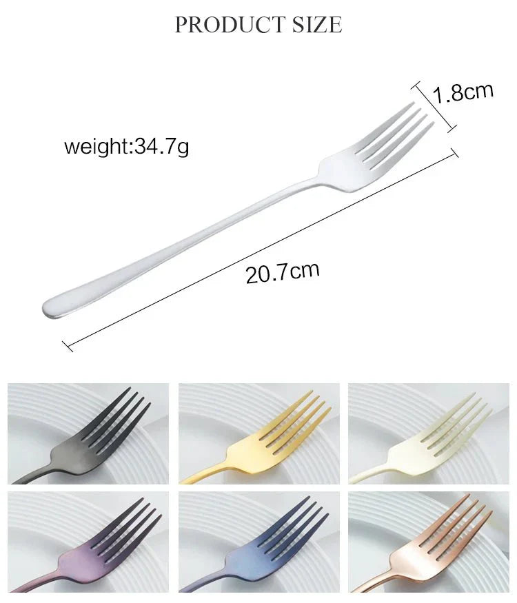 Luxurious Silver Coated Stainless Steel Dinner Fork