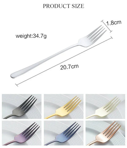 Luxurious Silver Coated Stainless Steel Dinner Fork
