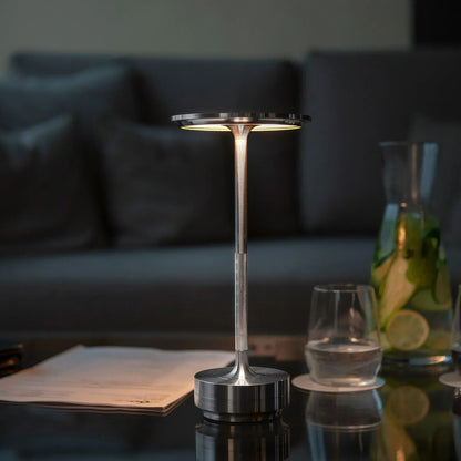 Stylish Gold Metal Desk Lamp with USB Recharge