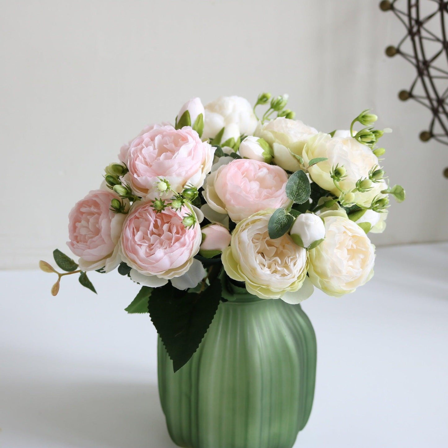 Beautiful Silk Peony Flower Arrangement