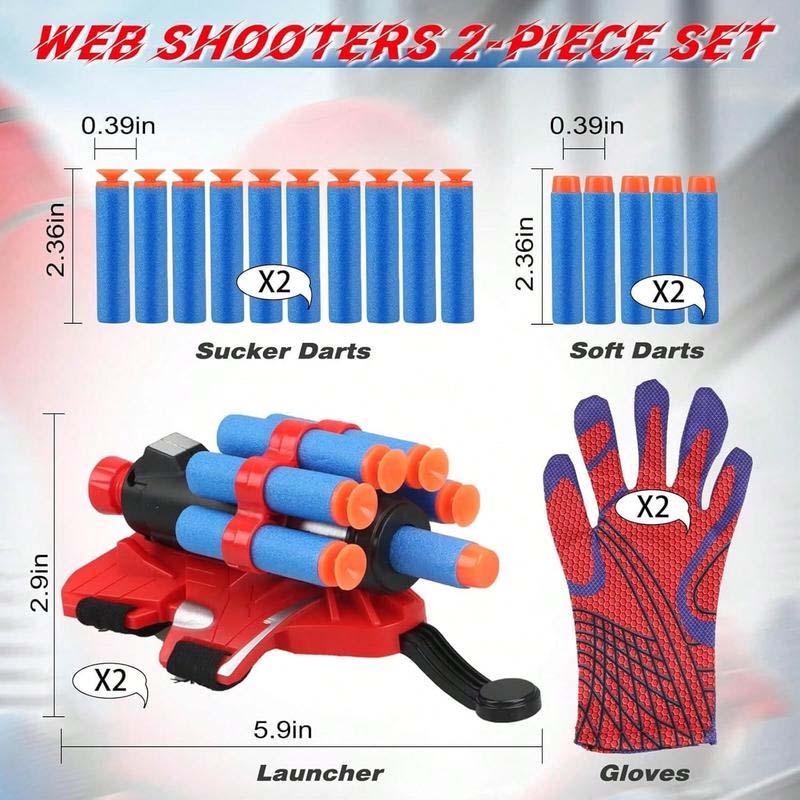 Spiderman Web Blaster Toy with Glove Launcher