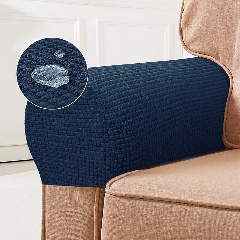 Soft Furniture Armrest Protectors, Set of 2, Red - Fesara