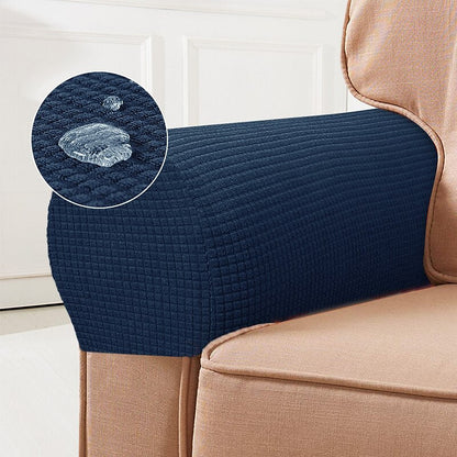 Soft Furniture Armrest Protectors, Set of 2, Red - Fesara
