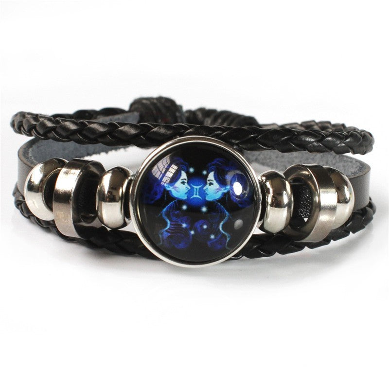 Simple Zodiac Woven Couple Bracelet 2 Pack