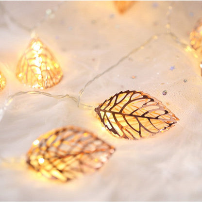 Pink Gold Metal LED Fairy Lights