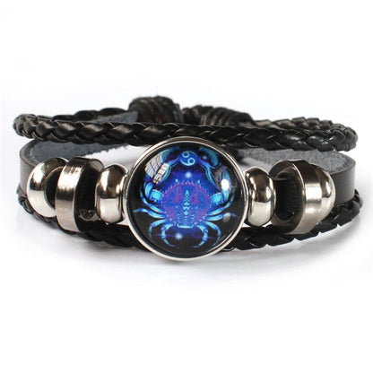 Simple Zodiac Woven Couple Bracelet 2 Pack