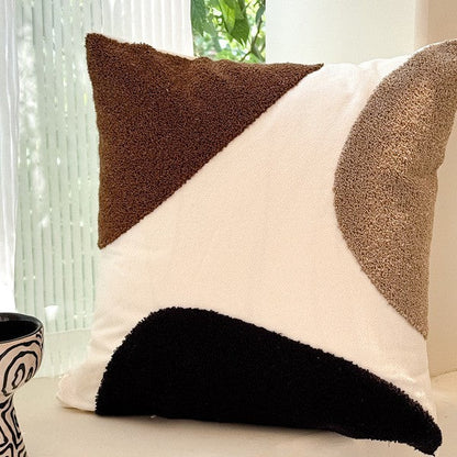 Fesara | Modern Living Room Sofa Cover | Plush Geometric Pattern Pillowcase