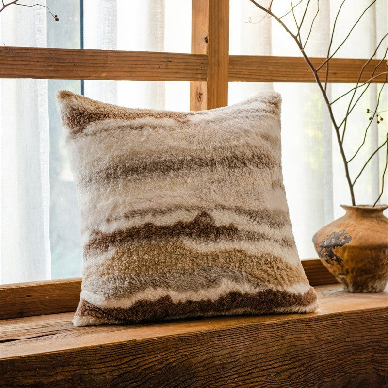 Fesara | Modern Living Room Sofa Cover | Plush Geometric Pattern Pillowcase