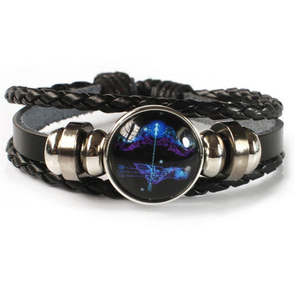 Simple Zodiac Woven Couple Bracelet 2 Pack