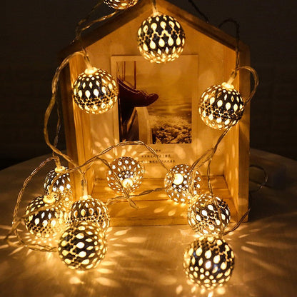 Pink Gold Metal LED Fairy Lights