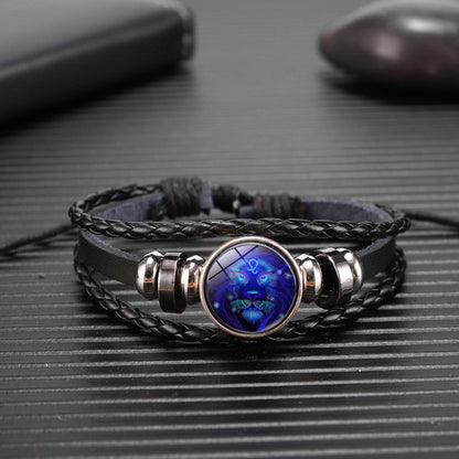 Simple Zodiac Woven Couple Bracelet 2 Pack