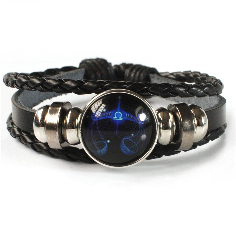 Simple Zodiac Woven Couple Bracelet 2 Pack