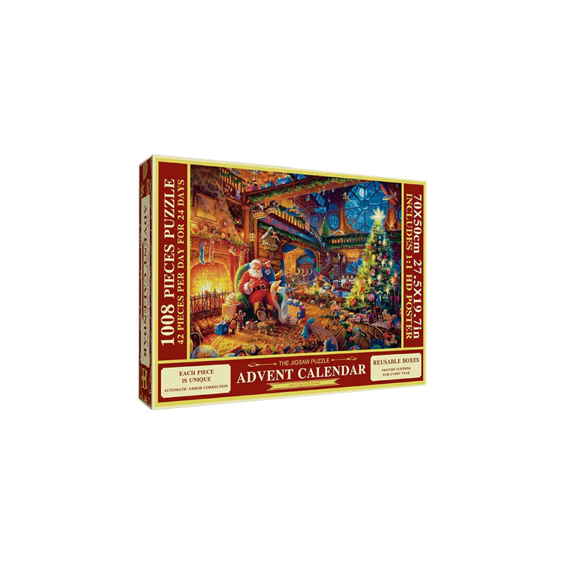 Festive Holiday Countdown Puzzle Calendar - 1008 Piece Jigsaw - Fesara