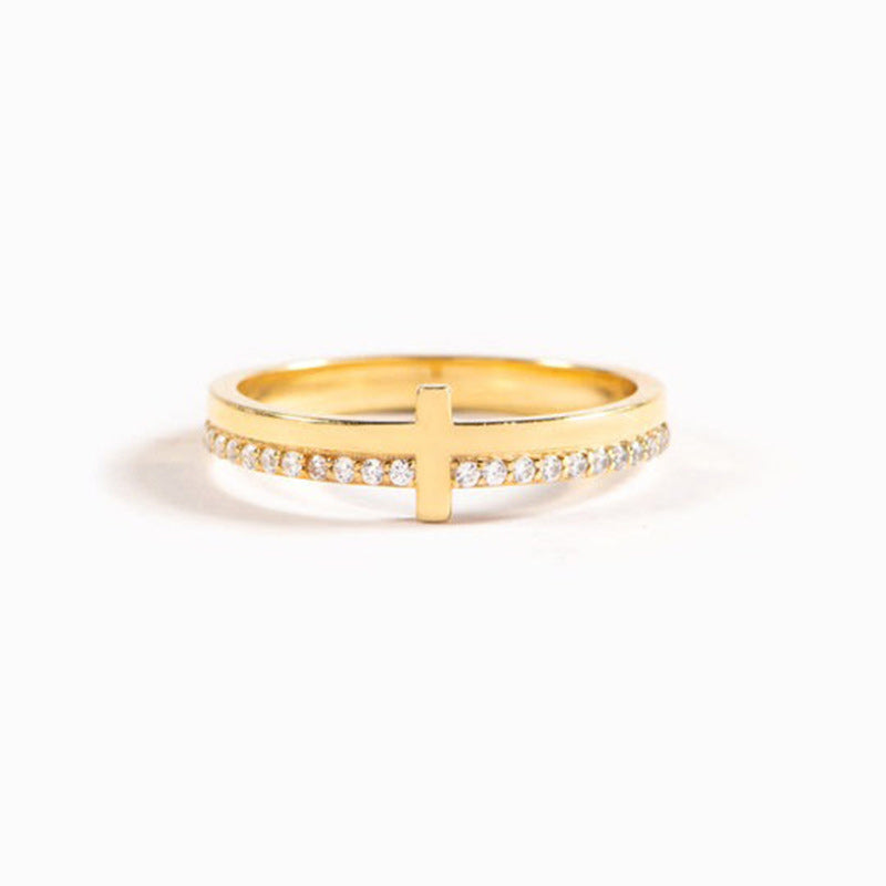 Motivational Courage Cross Ring