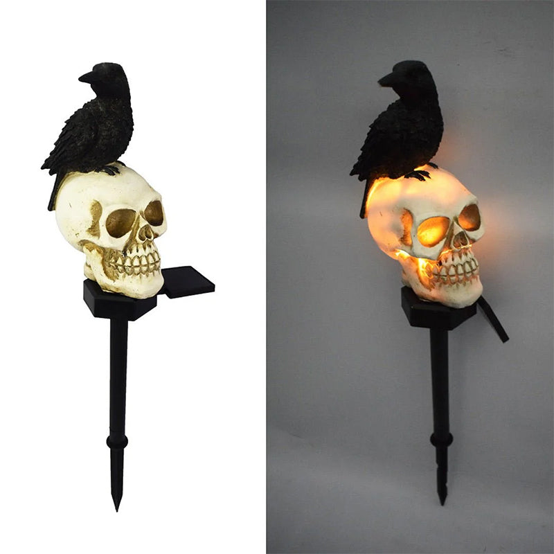 Spooky Solar Powered Skull String Lights