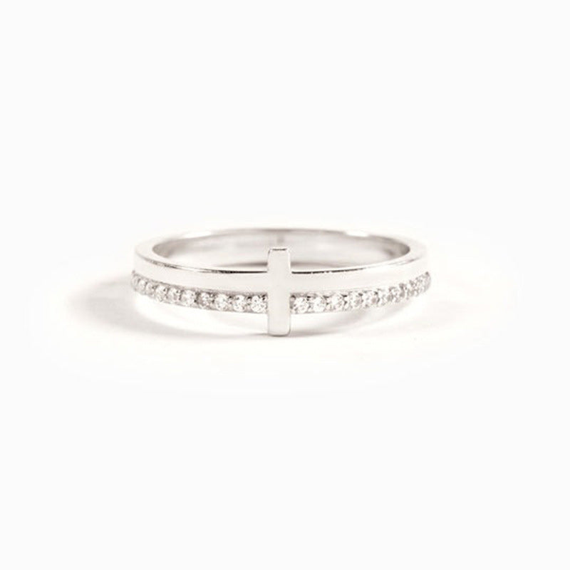 Motivational Courage Cross Ring