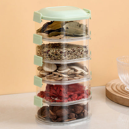 Spice Organizer Container with Stackable Layers
