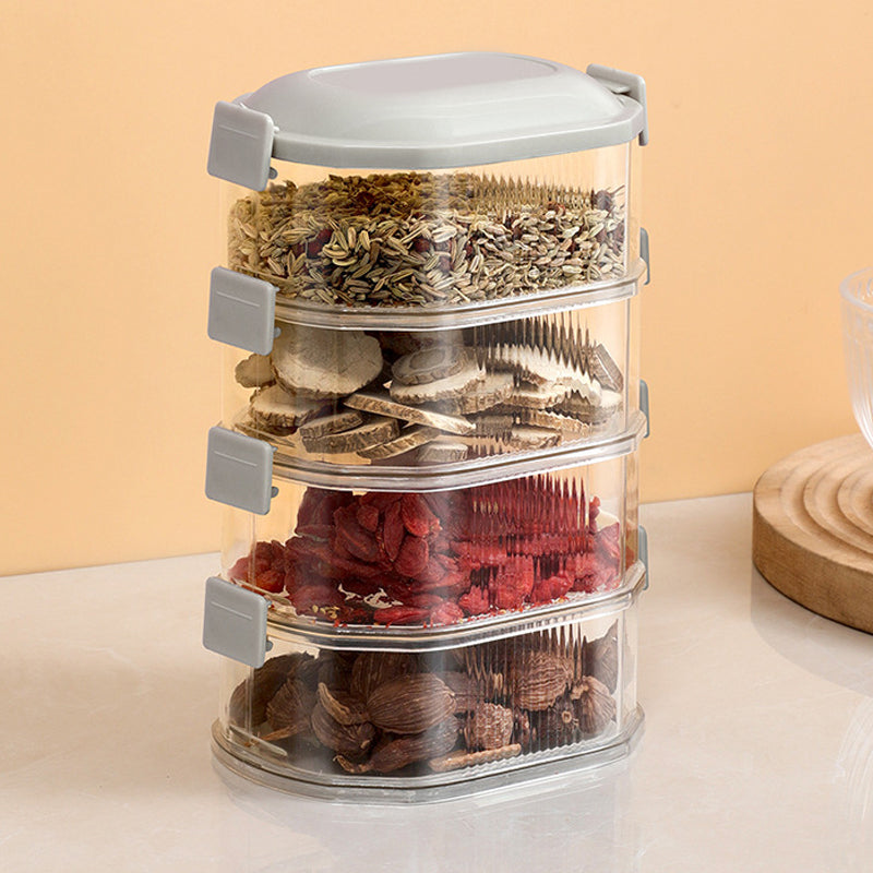 Spice Organizer Container with Stackable Layers