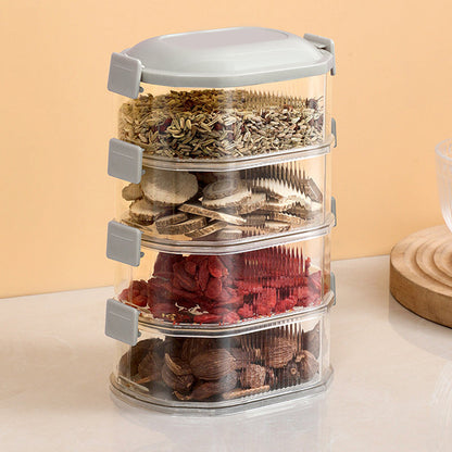 Spice Organizer Container with Stackable Layers